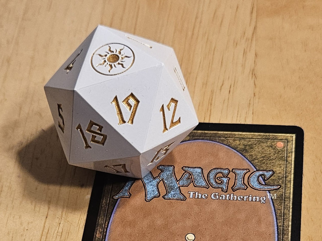 Plains Mana Spindown Metal D20