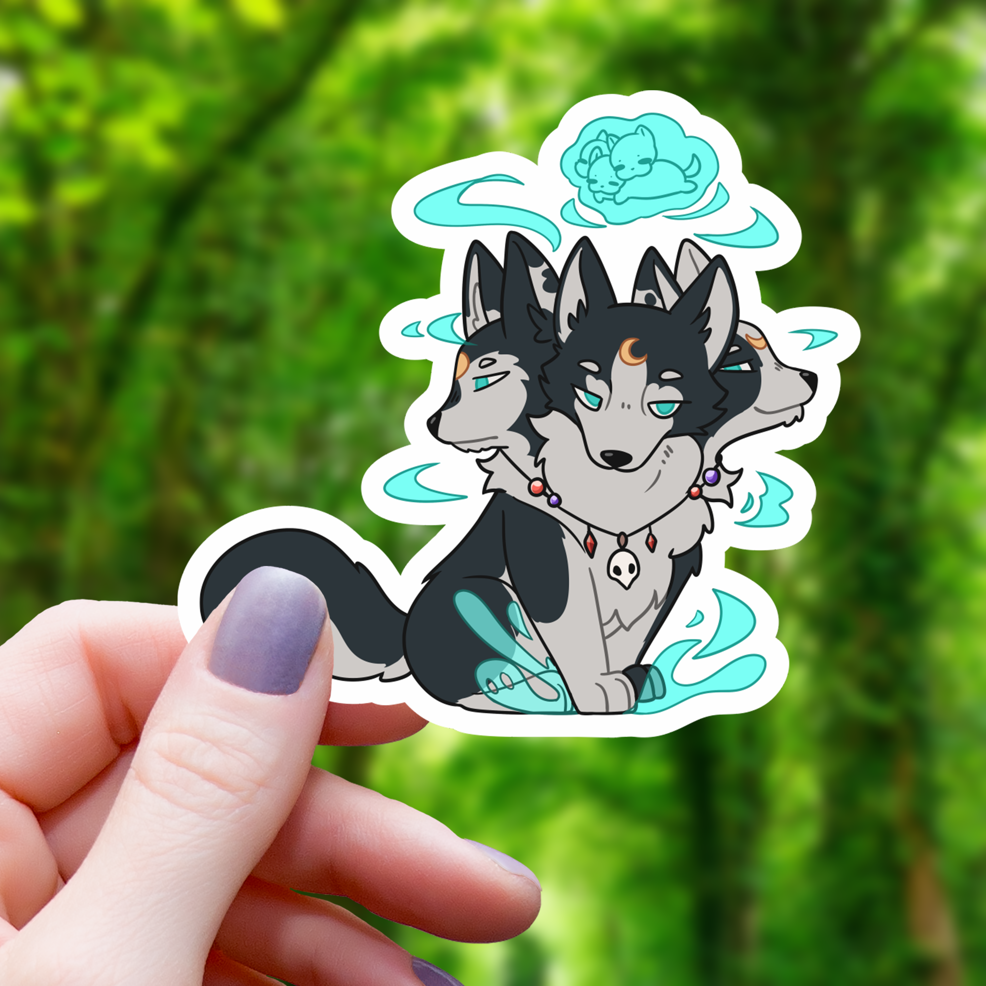 Cerberus Necromancer Class Sticker
