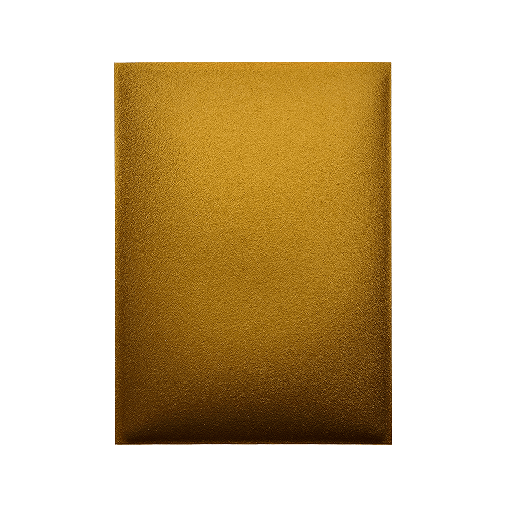 Solid brown colored card sleeve on a white background
