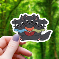 Chibi Cerberus Reading A Book Sticker
