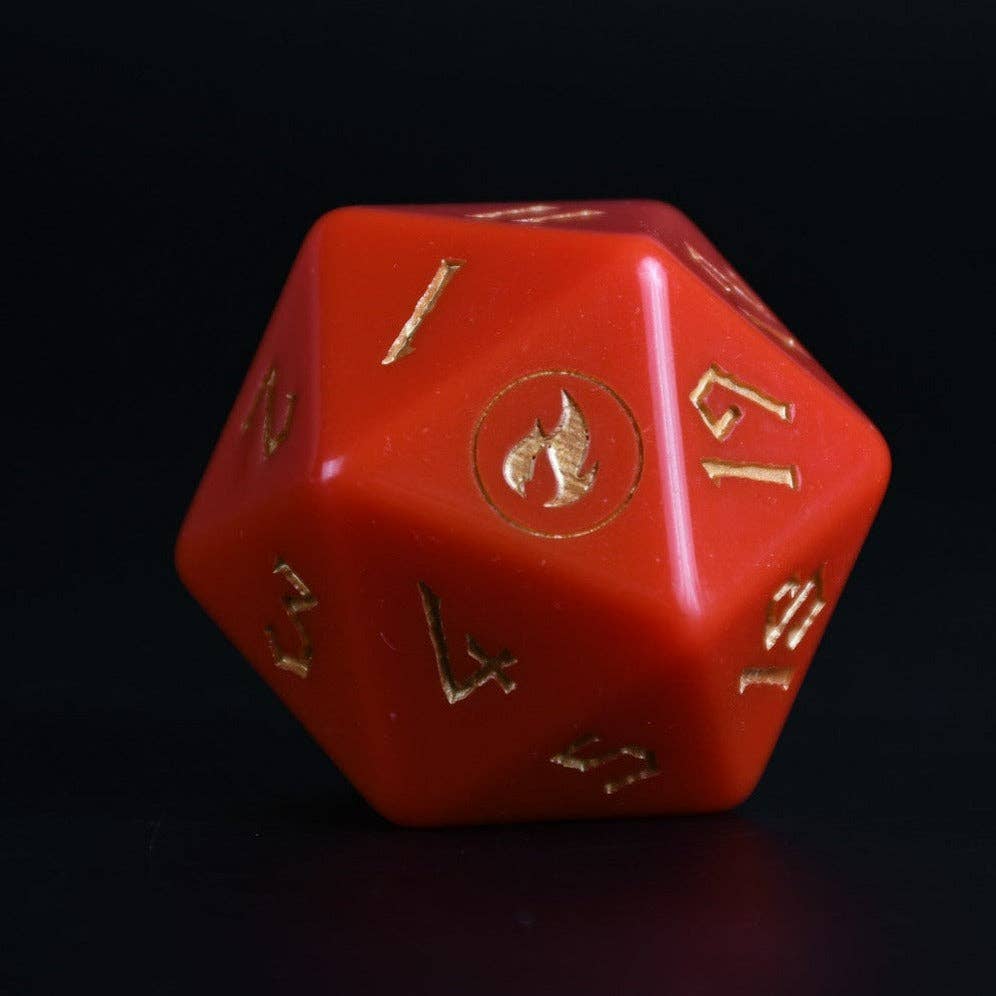 Mountain Mana Spindown Acrylic D20