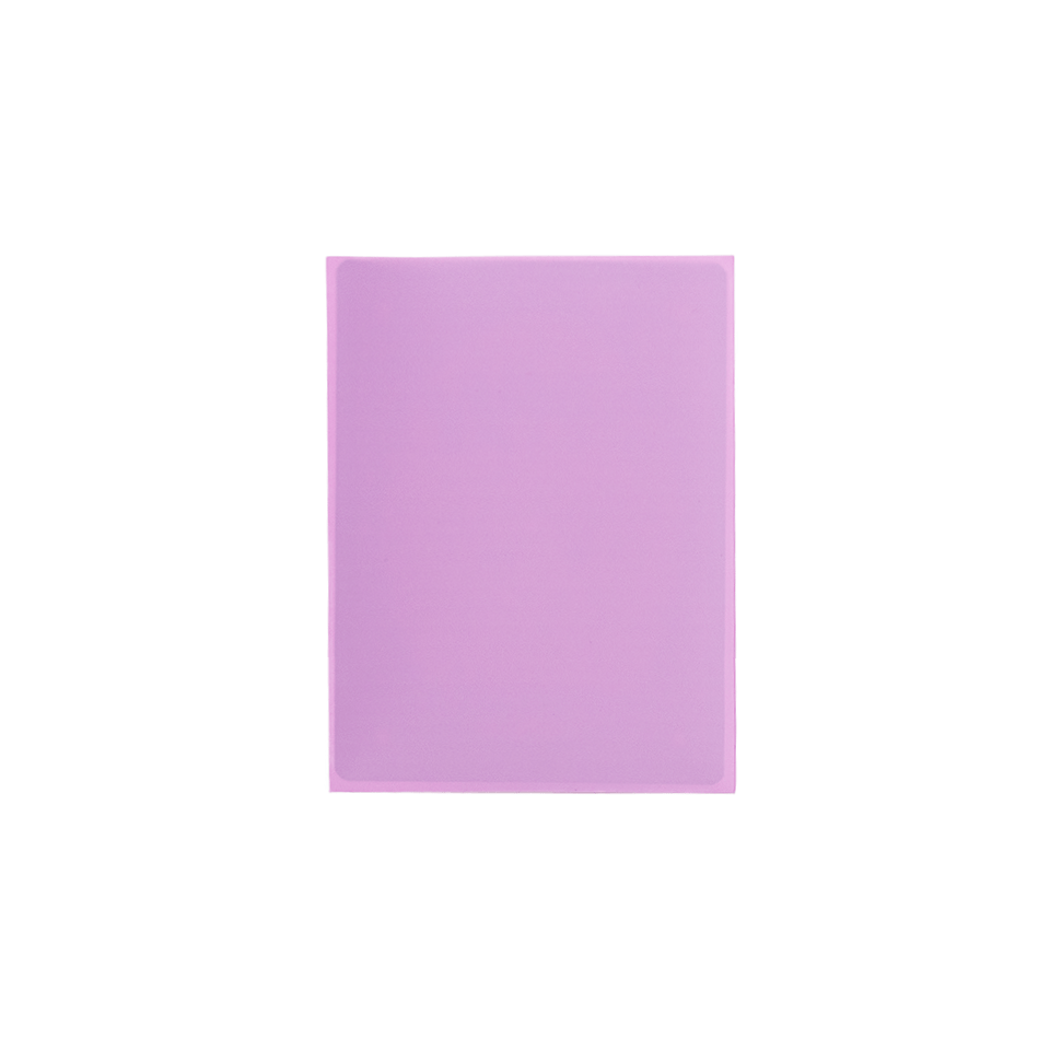 Solid light pink colored card sleeve on a white background

