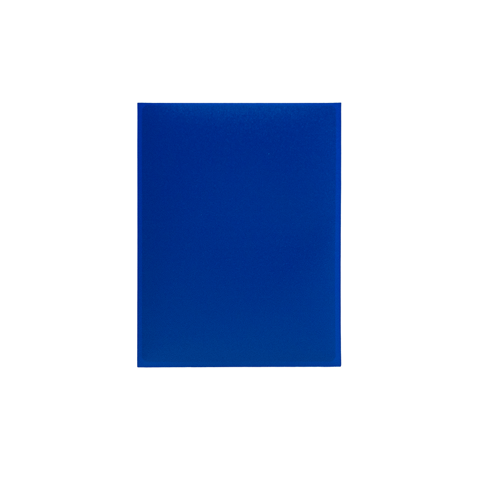 Solid blue colored card sleeve on a white background
