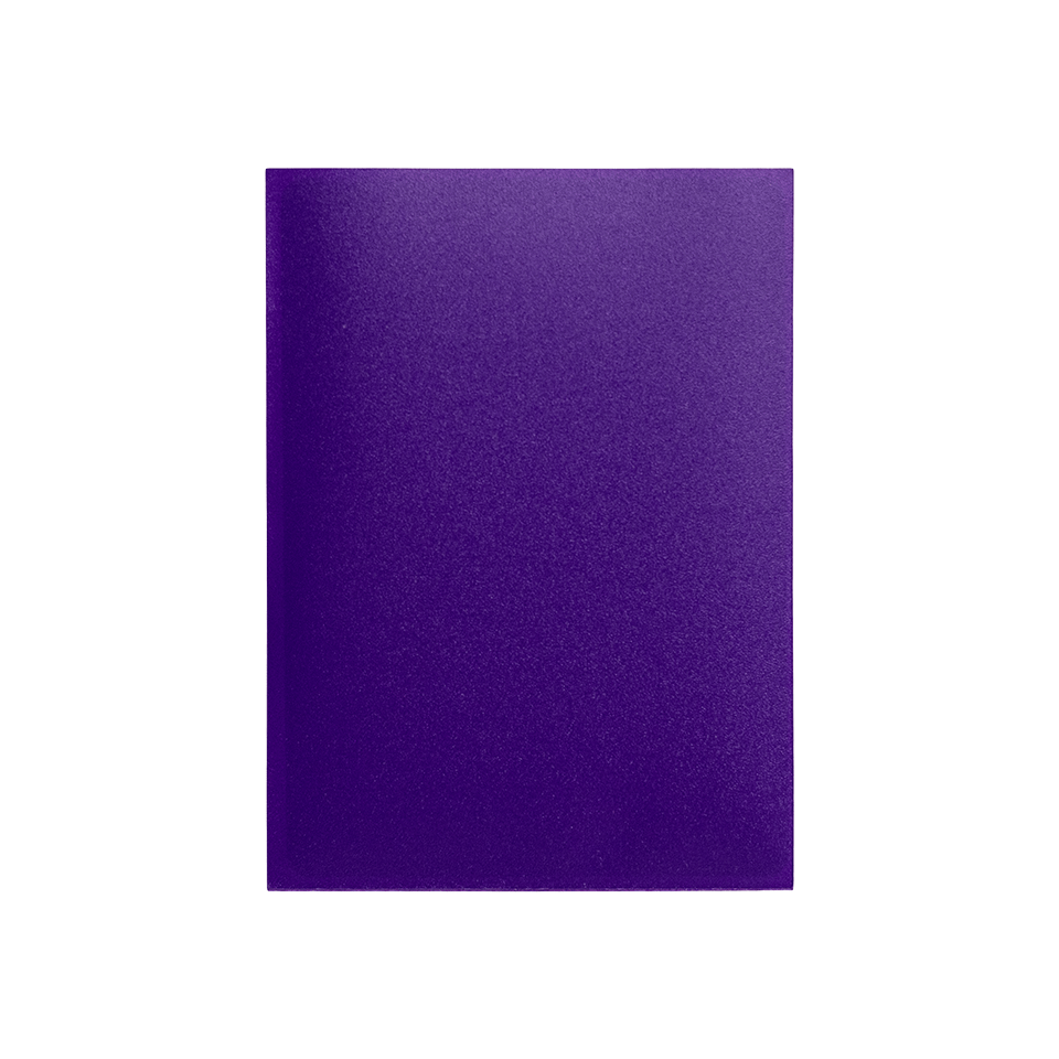 Solid purple colored card sleeve on a white background
