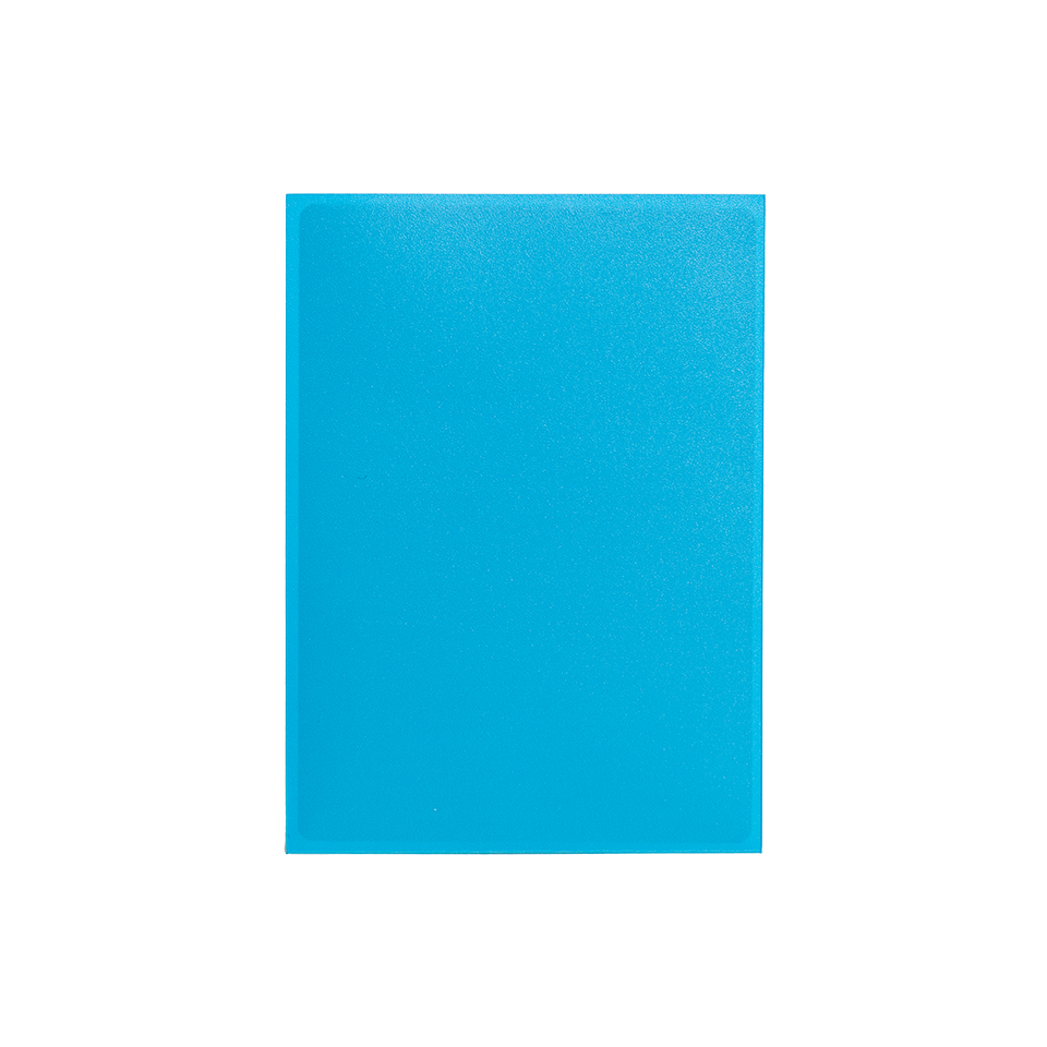 Solid light blue colored card sleeve on a white background
