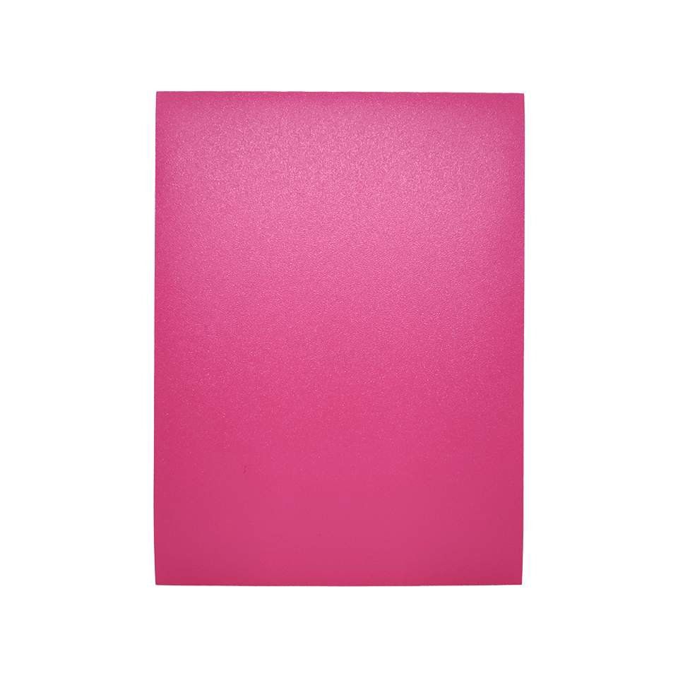 Solid pink colored card sleeve on a white background
